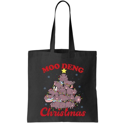 Moo Deng Christmas Tree Baby Hippo Funny Animal Bag