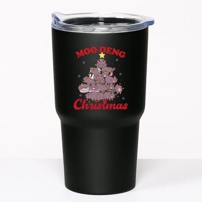 Moo Deng Christmas Tree Baby Hippo Funny Animal Tumbler