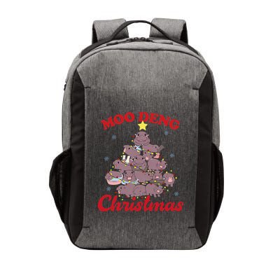 Moo Deng Christmas Tree Baby Hippo Funny Animal Vector Backpack