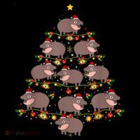 Moo Deng Christmas Tree Funny Christmas Cute Moo Deng Impact Tech Backpack
