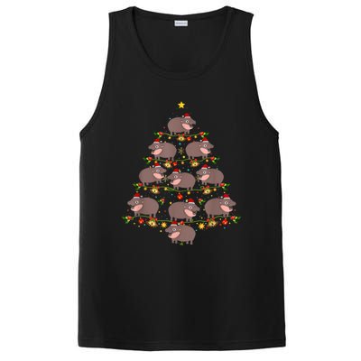 Moo Deng Christmas Tree Funny Christmas Cute Moo Deng PosiCharge Competitor Tank