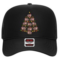 Moo Deng Christmas Tree Funny Christmas Cute Moo Deng Trucker Hat