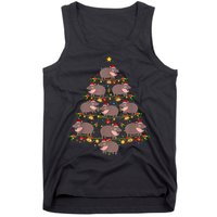 Moo Deng Christmas Tree Funny Christmas Cute Moo Deng Tank Top