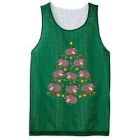 Moo Deng Christmas Tree Funny Christmas Cute Moo Deng Mesh Reversible Basketball Jersey Tank