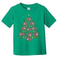 Moo Deng Christmas Tree Funny Christmas Cute Moo Deng Toddler T-Shirt