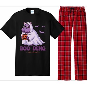 Moo Deng Cute Baby Pygmy Hippo Bouncy Pig In Thai Halloween Pajama Set