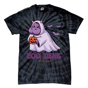 Moo Deng Cute Baby Pygmy Hippo Bouncy Pig In Thai Halloween Tie-Dye T-Shirt