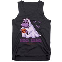 Moo Deng Cute Baby Pygmy Hippo Bouncy Pig In Thai Halloween Tank Top