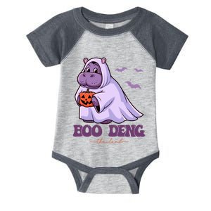 Moo Deng Cute Baby Pygmy Hippo Bouncy Pig In Thai Halloween Infant Baby Jersey Bodysuit