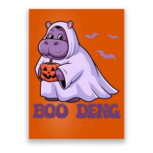 Moo Deng Cute Baby Pygmy Hippo Bouncy Pig In Thai Halloween Poster