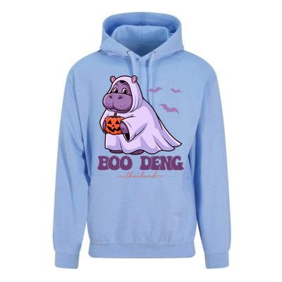 Moo Deng Cute Baby Pygmy Hippo Bouncy Pig In Thai Halloween Unisex Surf Hoodie