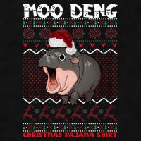 Moo Deng Christmas Moo Deng Christmas Pajama Matching Family Ladies PosiCharge Tri-Blend Wicking Tank