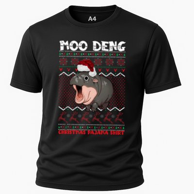 Moo Deng Christmas Moo Deng Christmas Pajama Matching Family Performance Shirt