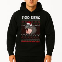Moo Deng Christmas Moo Deng Christmas Pajama Matching Family Hoodie