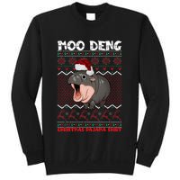Moo Deng Christmas Moo Deng Christmas Pajama Matching Family Sweatshirt