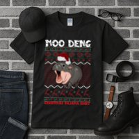 Moo Deng Christmas Moo Deng Christmas Pajama Matching Family Tall T-Shirt