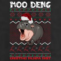 Moo Deng Christmas Moo Deng Christmas Pajama Matching Family Beanie