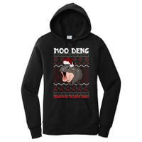 Moo Deng Christmas Moo Deng Christmas Pajama Matching Family Women's Pullover Hoodie