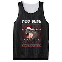 Moo Deng Christmas Moo Deng Christmas Pajama Matching Family Mesh Reversible Basketball Jersey Tank