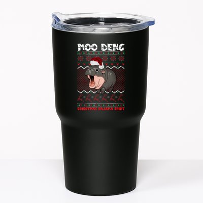 Moo Deng Christmas Moo Deng Christmas Pajama Matching Family Tumbler
