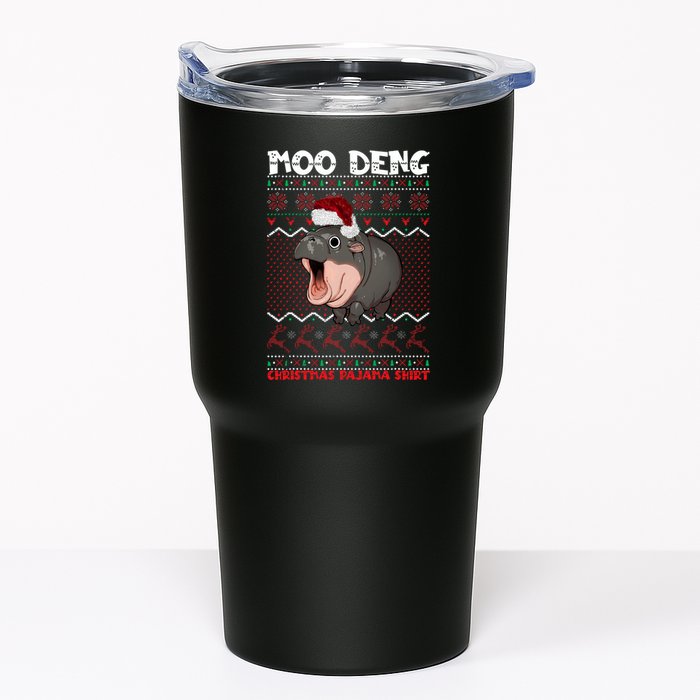 Moo Deng Christmas Moo Deng Christmas Pajama Matching Family Tumbler