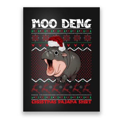 Moo Deng Christmas Moo Deng Christmas Pajama Matching Family Poster