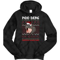 Moo Deng Christmas Moo Deng Christmas Pajama Matching Family Tie Dye Hoodie