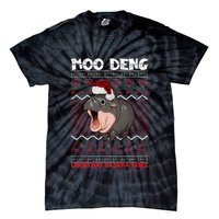 Moo Deng Christmas Moo Deng Christmas Pajama Matching Family Tie-Dye T-Shirt