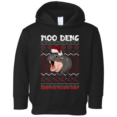 Moo Deng Christmas Moo Deng Christmas Pajama Matching Family Toddler Hoodie