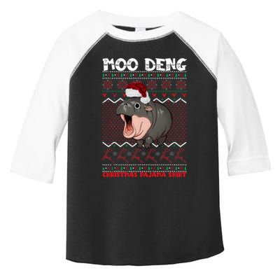Moo Deng Christmas Moo Deng Christmas Pajama Matching Family Toddler Fine Jersey T-Shirt