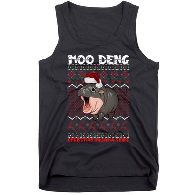 Moo Deng Christmas Moo Deng Christmas Pajama Matching Family Tank Top