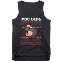 Moo Deng Christmas Moo Deng Christmas Pajama Matching Family Tank Top