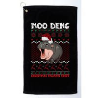 Moo Deng Christmas Moo Deng Christmas Pajama Matching Family Golf Towel