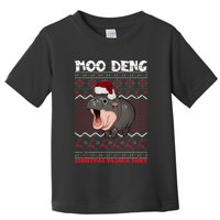 Moo Deng Christmas Moo Deng Christmas Pajama Matching Family Toddler T-Shirt