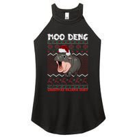 Moo Deng Christmas Moo Deng Christmas Pajama Matching Family Women's Perfect Tri Rocker Tank