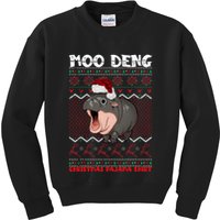 Moo Deng Christmas Moo Deng Christmas Pajama Matching Family Kids Sweatshirt
