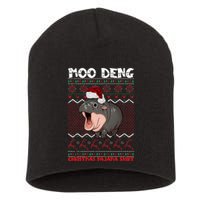 Moo Deng Christmas Moo Deng Christmas Pajama Matching Family Short Acrylic Beanie
