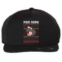 Moo Deng Christmas Moo Deng Christmas Pajama Matching Family Wool Snapback Cap