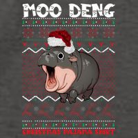 Moo Deng Christmas Moo Deng Christmas Pajama Matching Family Vector Backpack
