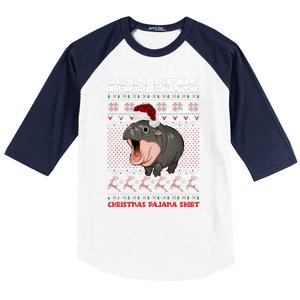 Moo Deng Christmas Moo Deng Christmas Pajama Matching Family Baseball Sleeve Shirt