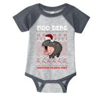 Moo Deng Christmas Moo Deng Christmas Pajama Matching Family Infant Baby Jersey Bodysuit