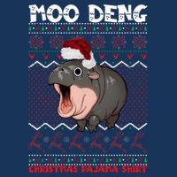 Moo Deng Christmas Moo Deng Christmas Pajama Matching Family Infant Baby Jersey Bodysuit