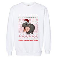 Moo Deng Christmas Moo Deng Christmas Pajama Matching Family Garment-Dyed Sweatshirt