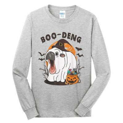 Moo Deng Cute Baby Pygmy Hippo Bouncy Pig In Thai Halloween Tall Long Sleeve T-Shirt