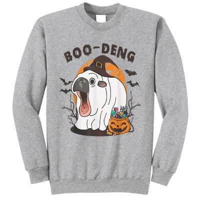 Moo Deng Cute Baby Pygmy Hippo Bouncy Pig In Thai Halloween Sweatshirt