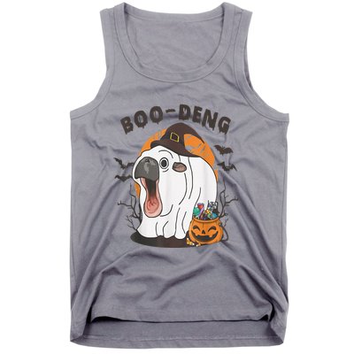 Moo Deng Cute Baby Pygmy Hippo Bouncy Pig In Thai Halloween Tank Top