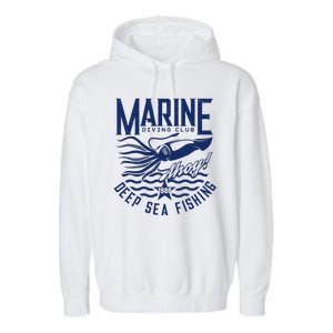 Marine Diving Club Deep Sea Fishing 1986 Garment-Dyed Fleece Hoodie