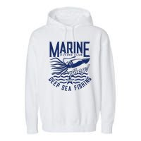 Marine Diving Club Deep Sea Fishing 1986 Garment-Dyed Fleece Hoodie