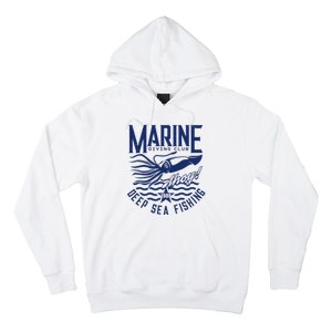 Marine Diving Club Deep Sea Fishing 1986 Hoodie