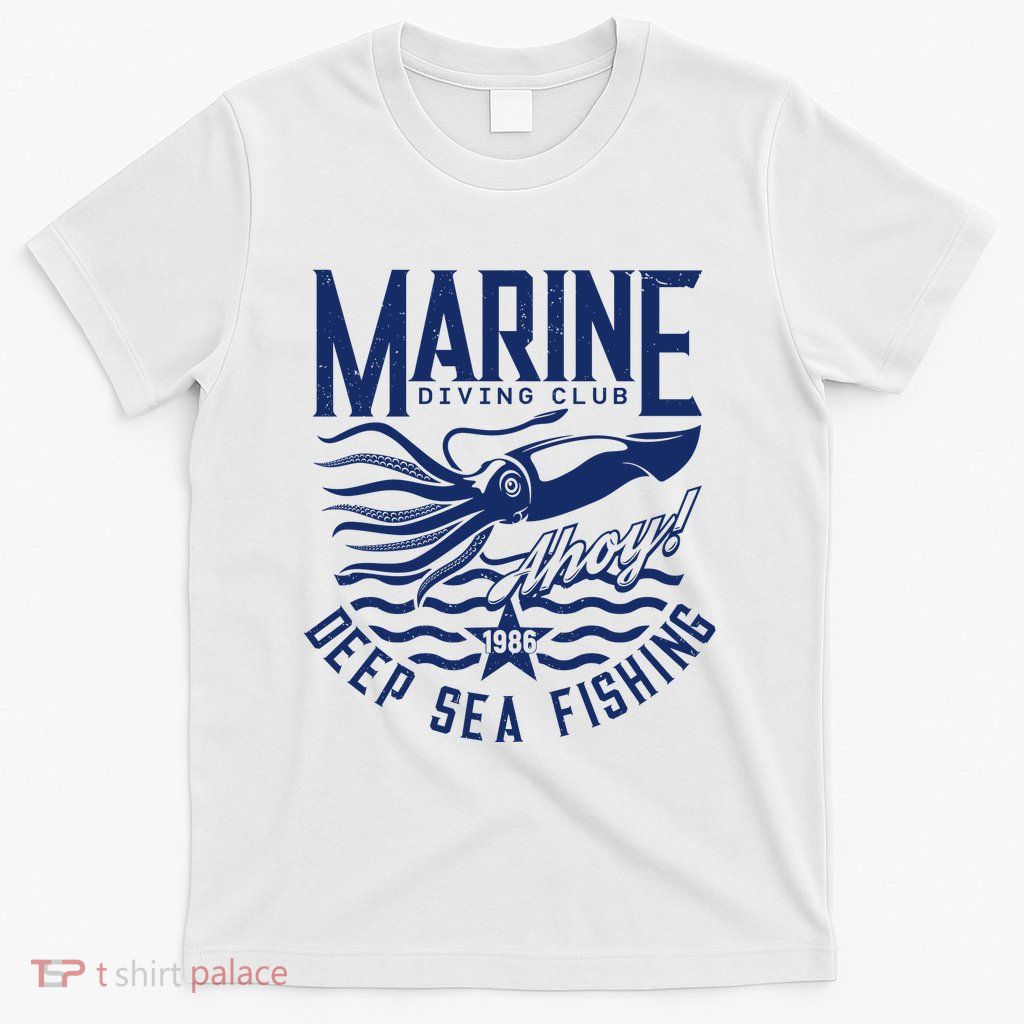 Marine Diving Club Deep Sea Fishing 1986 T-Shirt